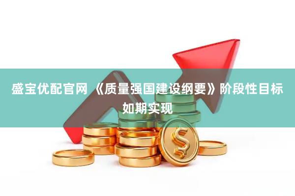 盛宝优配官网 《质量强国建设纲要》阶段性目标如期实现